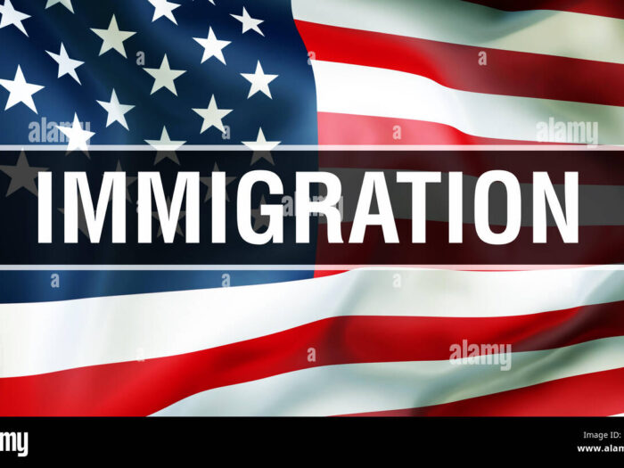 immigration-on-a-usa-flag-background-3d-rendering-united-states-of-america-flag-waving-in-the-wind-proud-american-flag-waving-american-immigration-R9X2NH